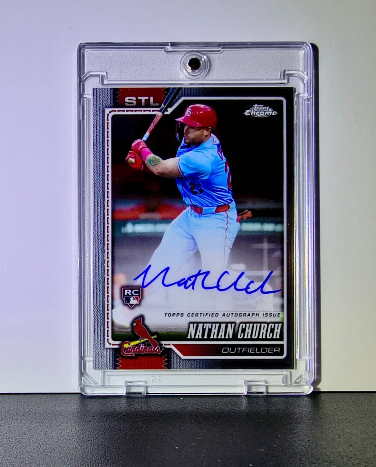 Nathan Church Rookie 2026 MLB Topps Chrome #RA-NC Autograph Card Cardinals