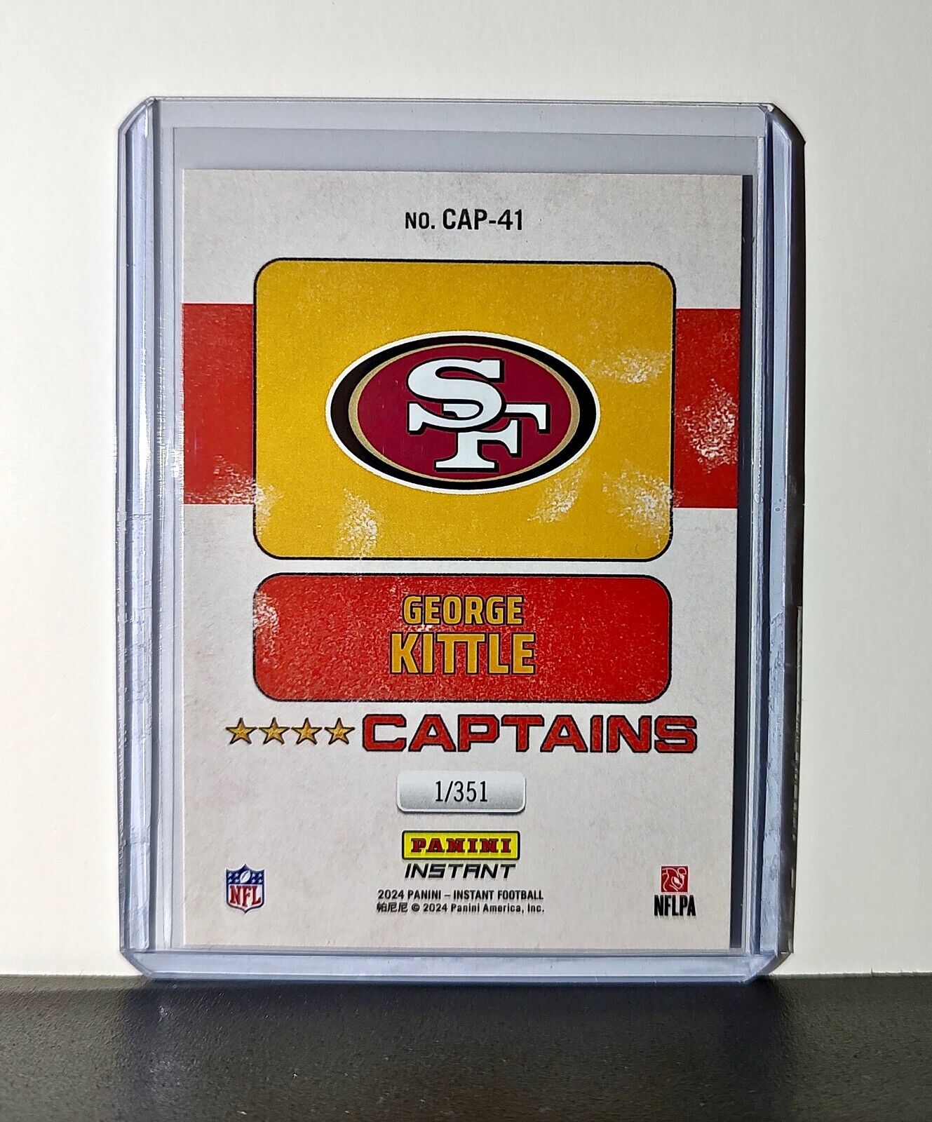 George Kittle 2024 Panini Captains NFL #41 Card San Francisco 49ers 1/351