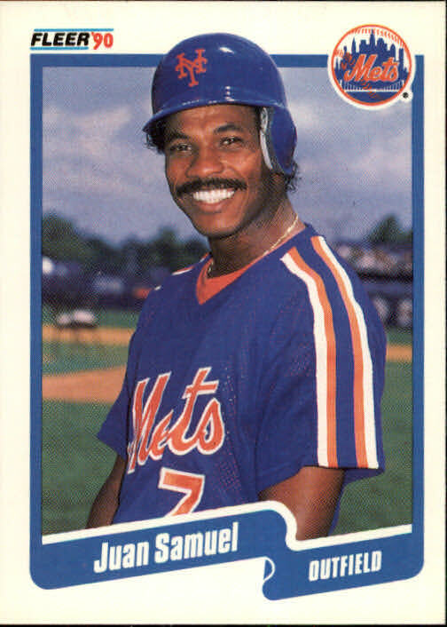 1990 Juan Samuel Fleer Baseball Card #215