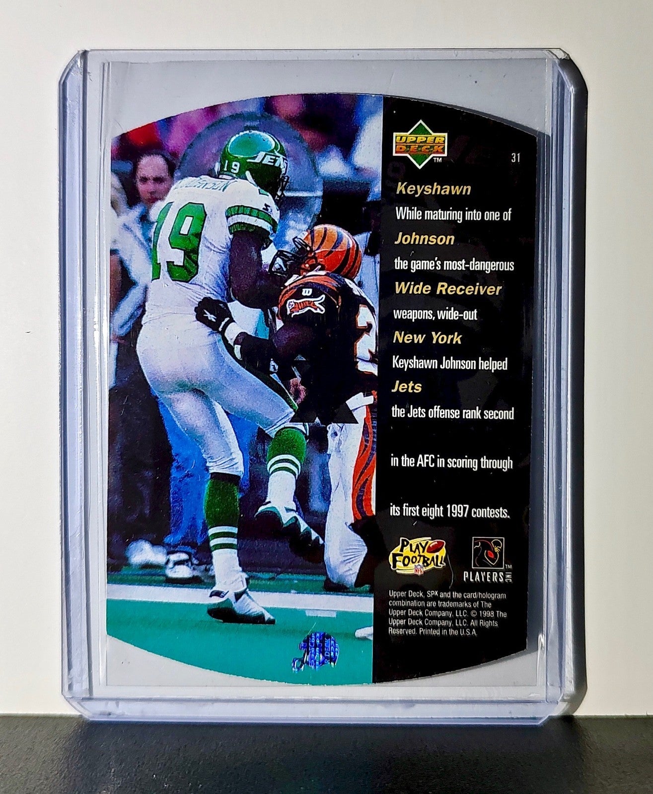 Keyshawn Johnson 1998 Upper Deck SPX NFL #31 Card New York Jets