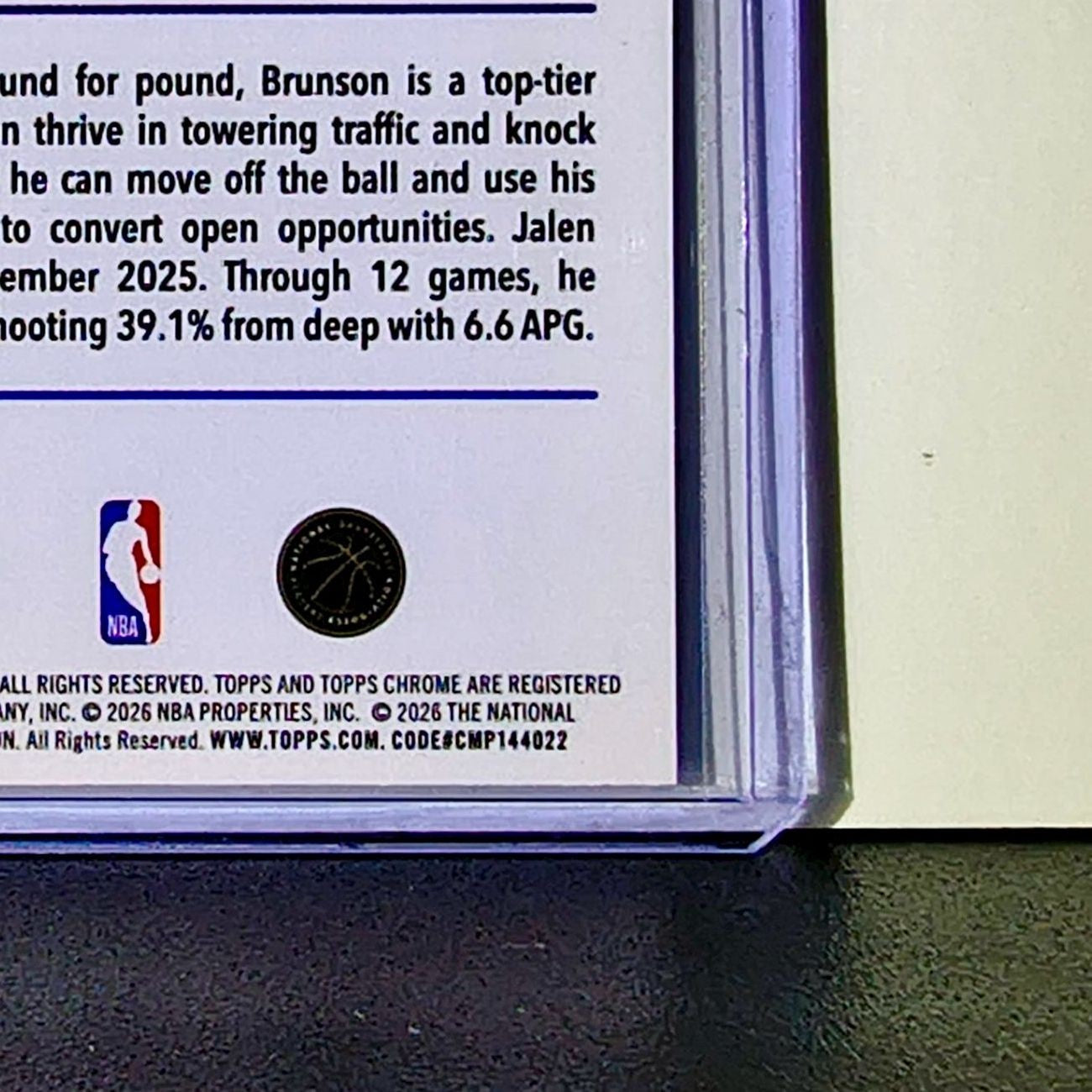 Jalen Brunson 2025-26 NBA Topps Chrome Update #20 Basketball Card NY Knicks
