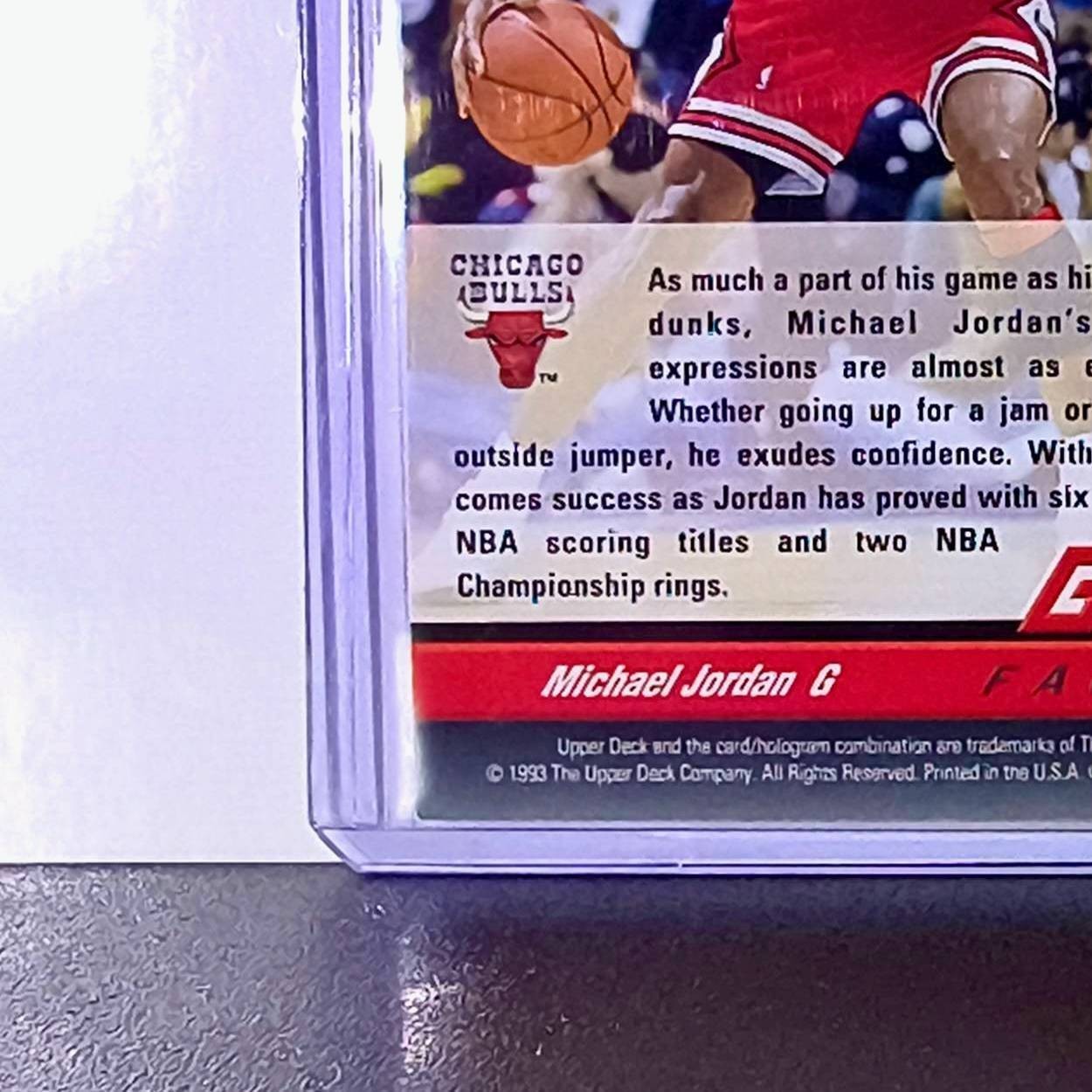Michael Jordan 1992-93 Upper Deck Game Faces #488 Basketball Card Chicago Bulls