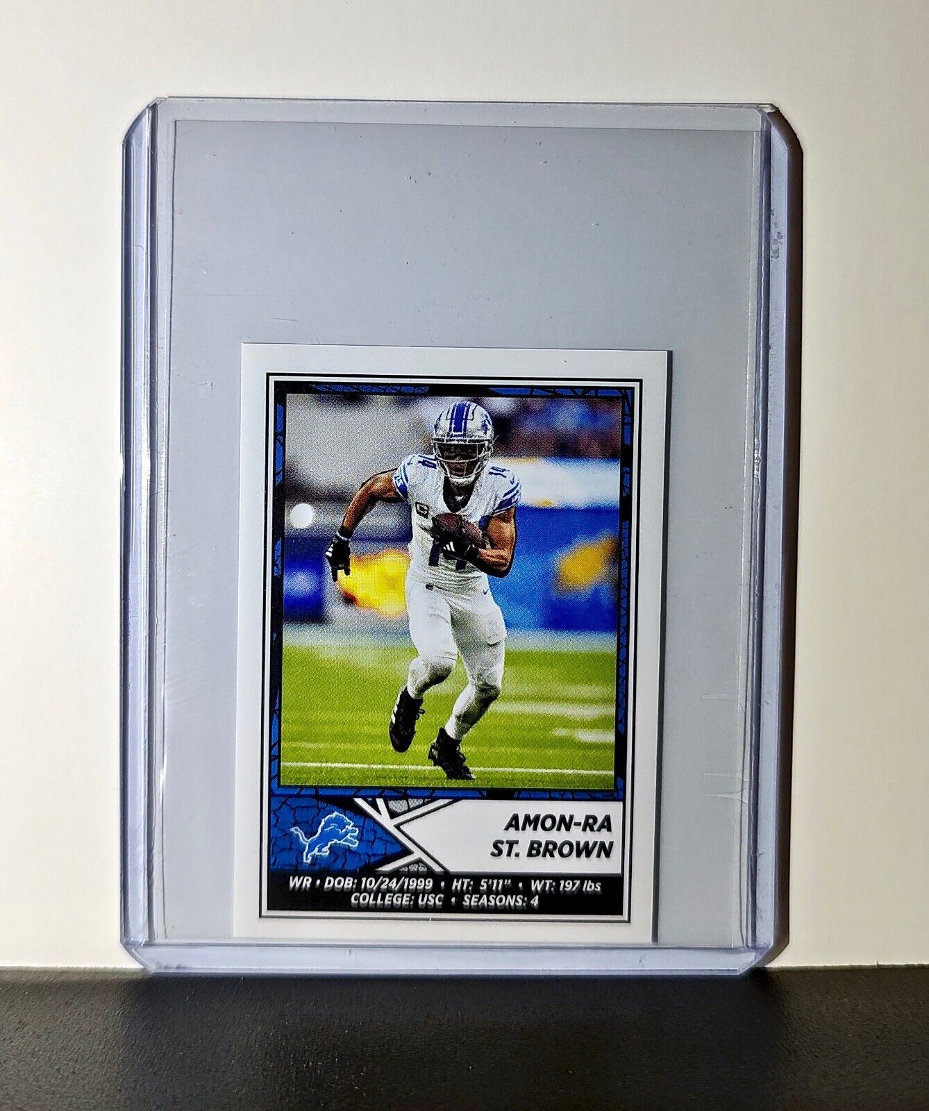 Amon-Ra St. Brown 2024 Panini NFL Sticker #382 Detroit Lions