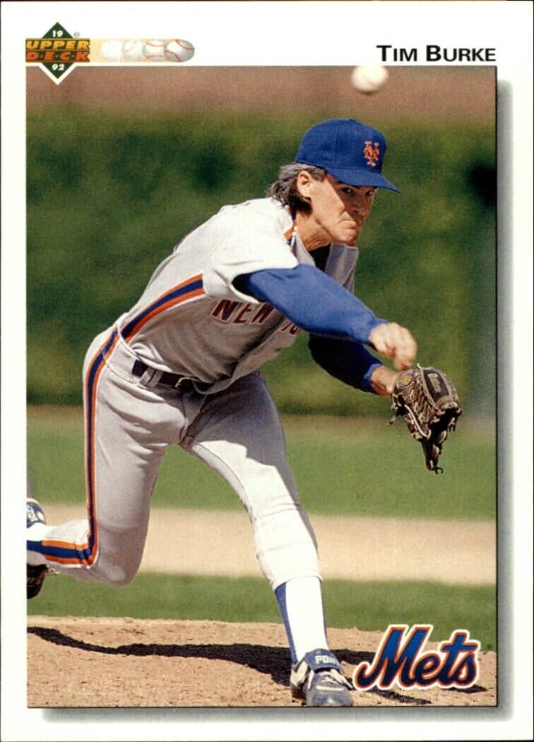 Tim Burke 1992 Upper Deck MLB #433 Baseball Card New York Mets