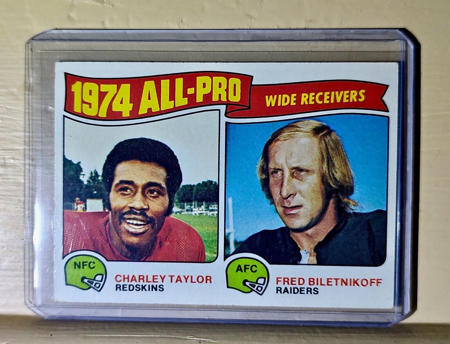 Charley Taylor / Fred Biletnikoff 1974 Topps #201 All-Pro Football Card