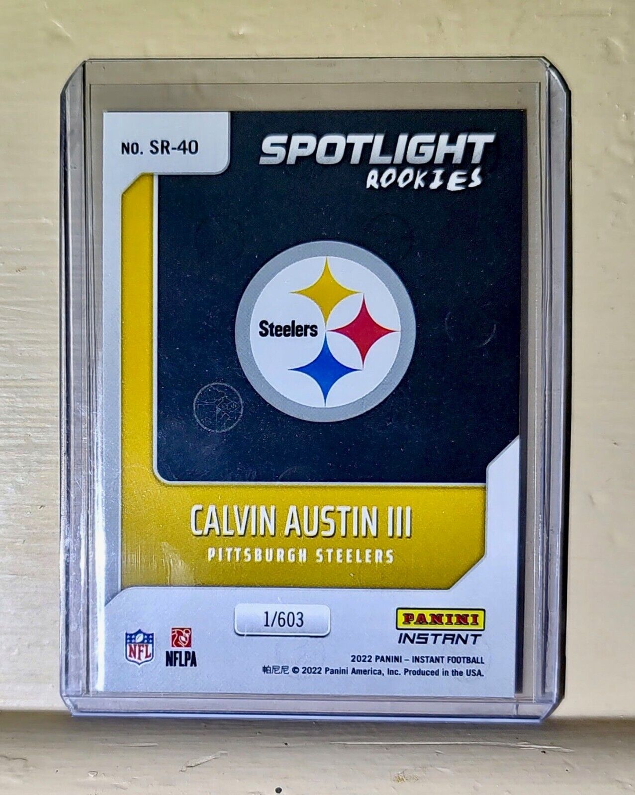 Calvin Austin III 2022 NFL Panini #40 Spotlight Rookie Football Card 1/603