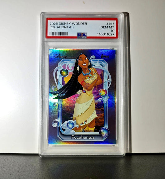 Pocahontas 2025 Topps Disney Cartoon Princess #157 Card Pocahontas PSA 10