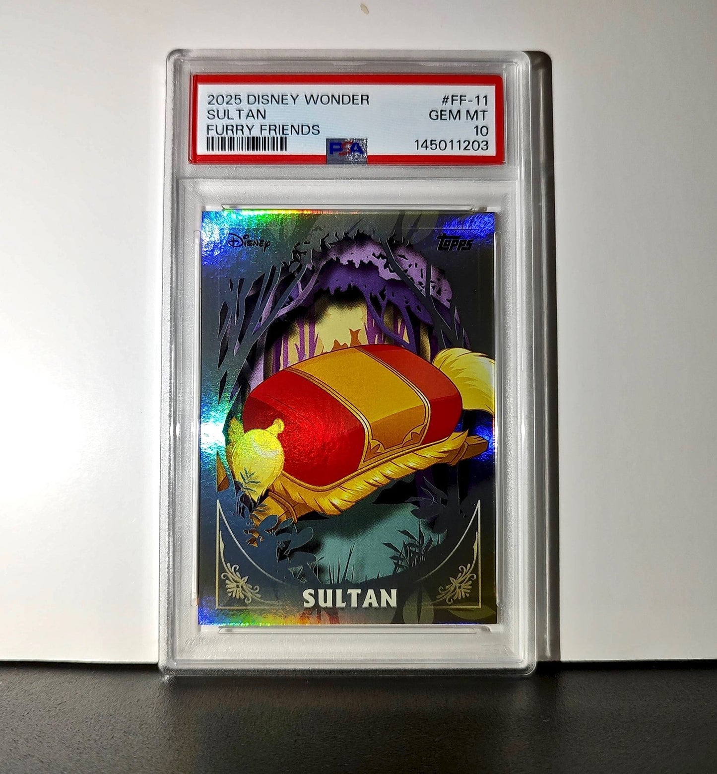 Sultan 2025 Topps Disney #FF-11 Furry Friends Card Beauty and the Beast PSA 10