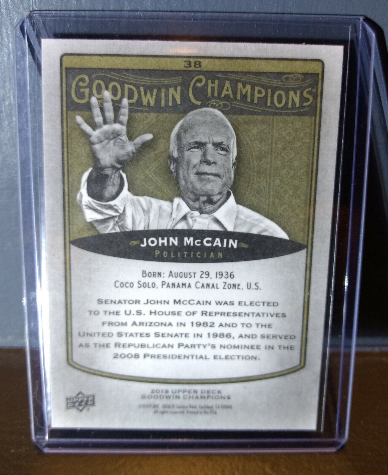 2019 Upper Deck Goodwin Champions John McCain #38 Politician Trading Card