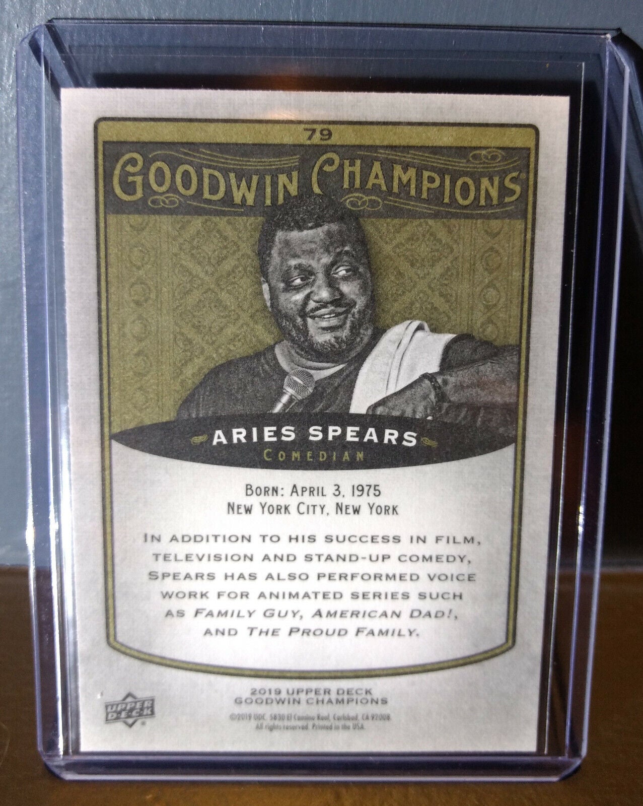 2019 Upper Deck Goodwin Champions Aries Spears #79 Comedian Trading Card