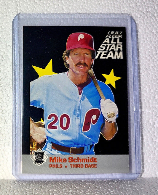 Mike Schmidt 1987 Fleer MLB #6 All-Star Team Baseball Card Philadelphia Phillies