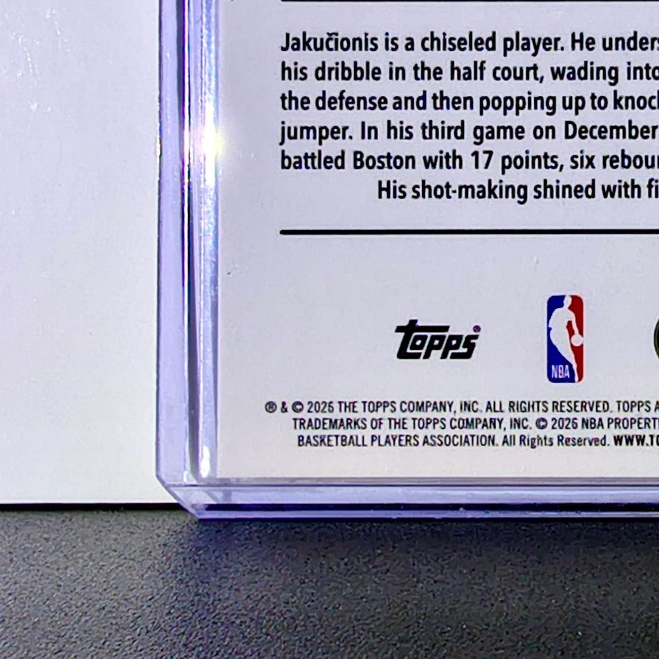 Kasparas Jakučionis Rookie 2025-26 NBA Topps Chrome Update #170 Card Miami Heat