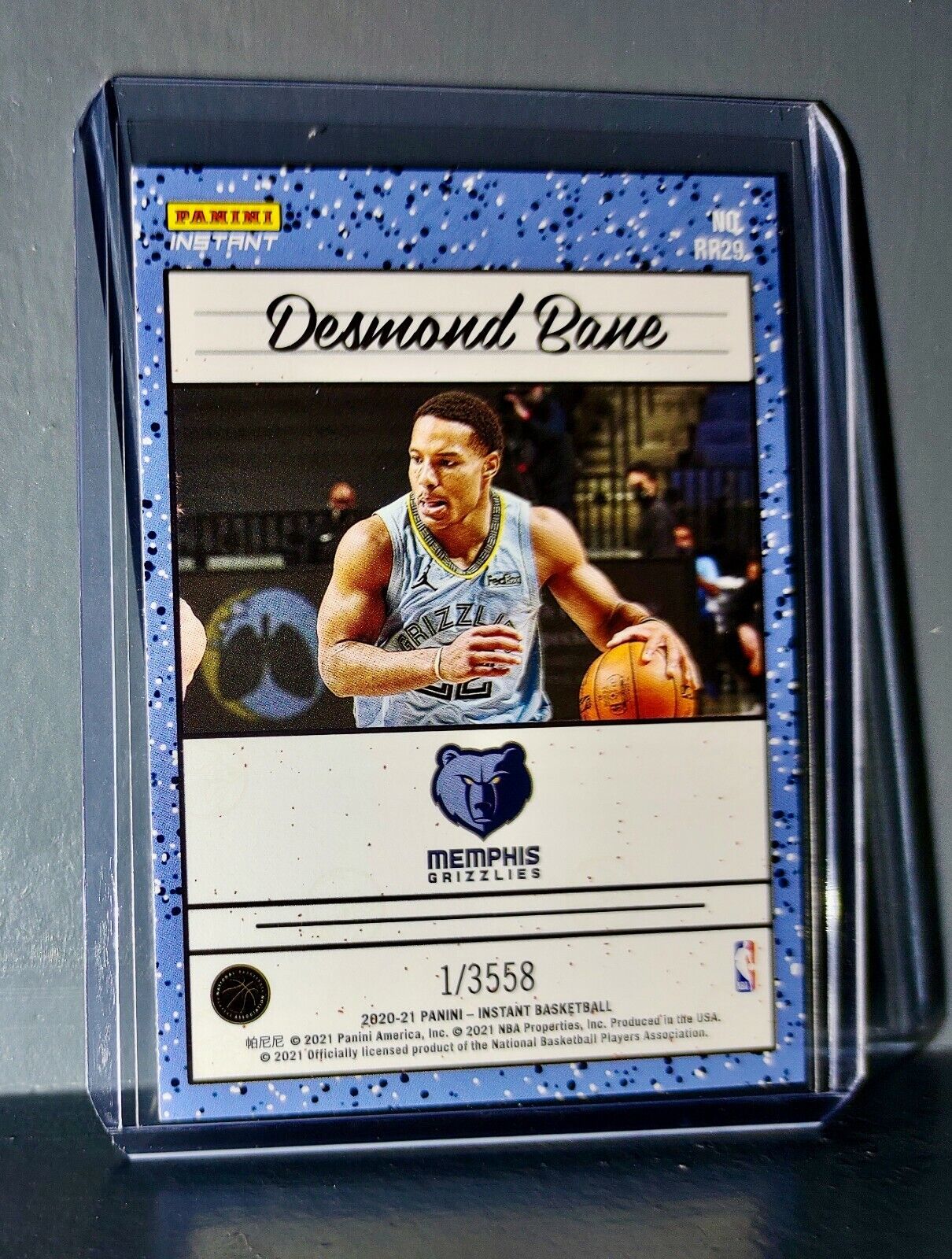 Desmond Bane 2020-2021 Panini NBA Instant #29 Rated Rookie Retro Card 1/3558