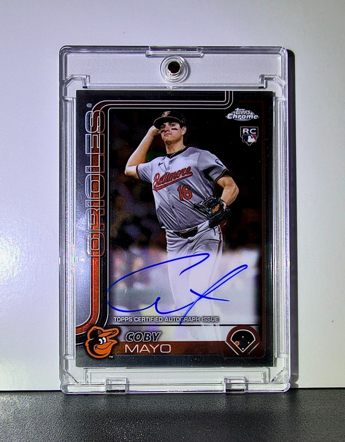 Coby Mayo Rookie 2025 MLB Topps Chrome #RA-CMA Autograph Card Baltimore Orioles