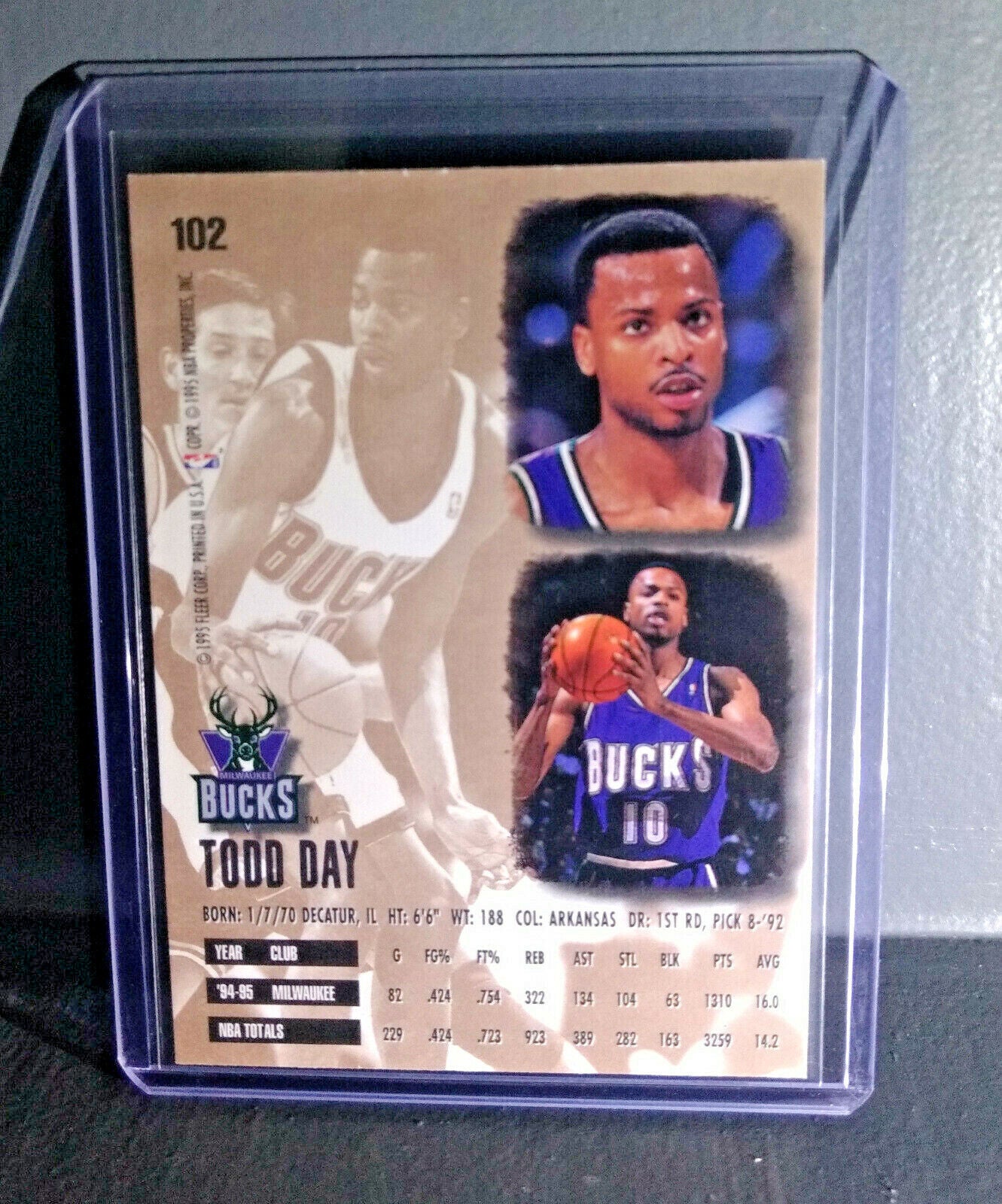 1995-96 Todd Day Fleer Ultra #102 Basketball Card