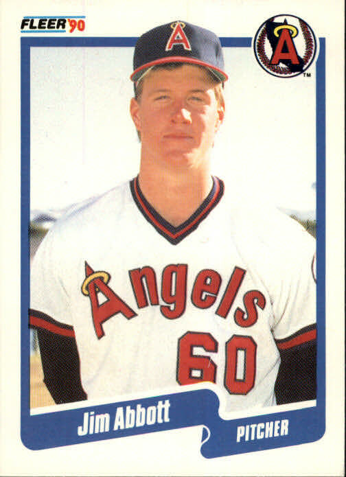 1990 Jim Abbott Fleer Baseball Card #125