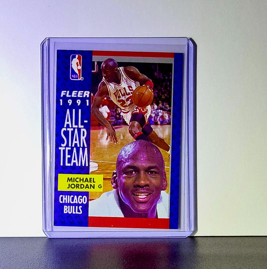 Michael Jordan 1991-92 Fleer All-Star Team #211 Basketball Card Chicago Bulls