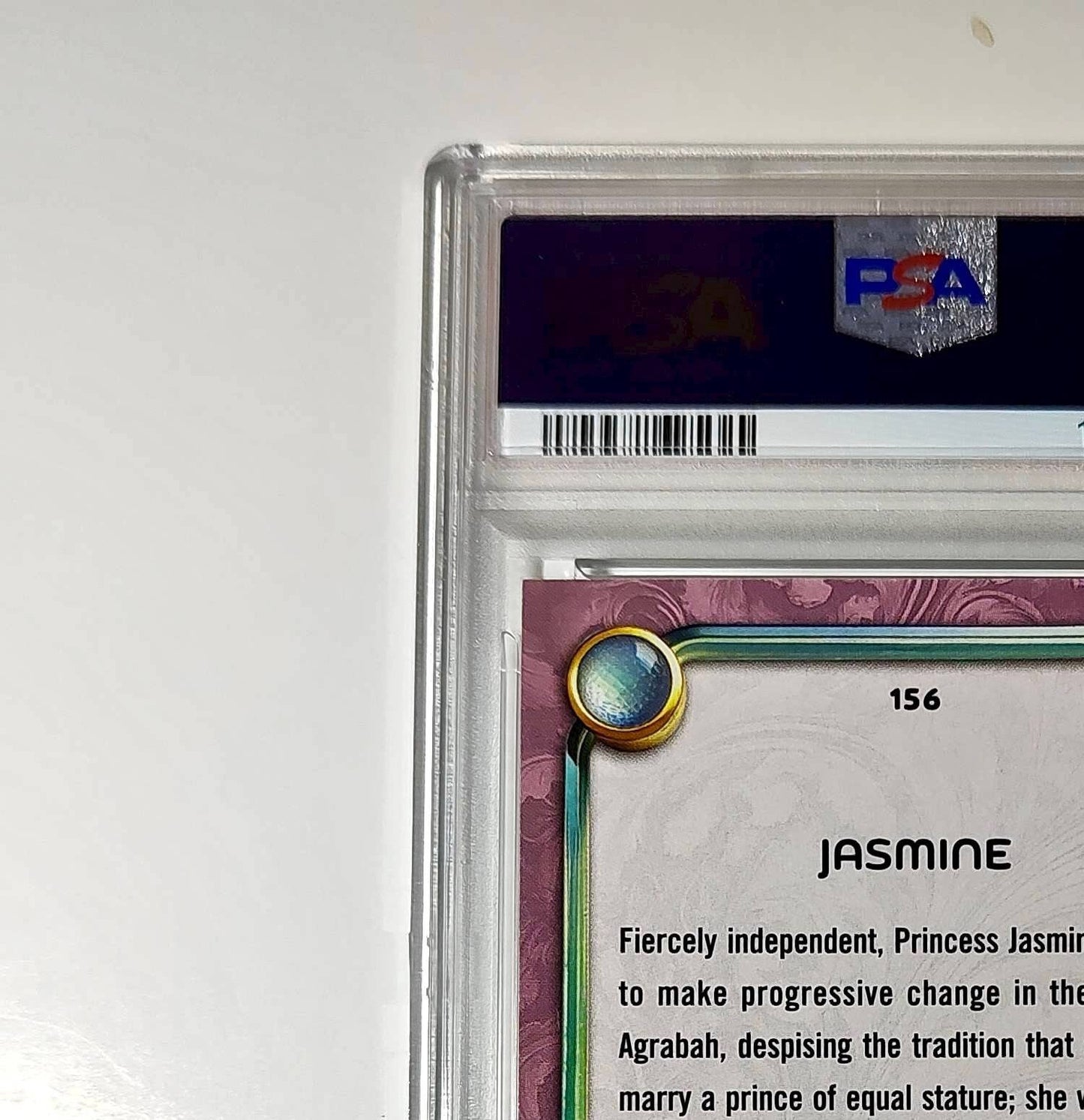 Jasmine 2025 Topps Disney Cartoon Princess #156 Card Aladdin PSA 9 MT