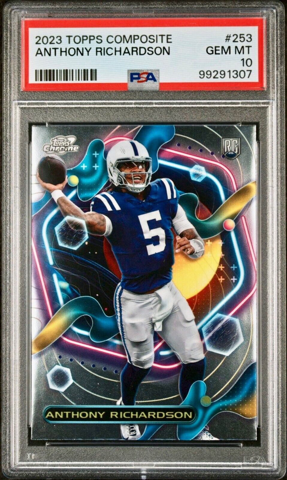 Anthony Richardson 2023 Topps Chrome Cosmic NFL #253 Rookie Football Card PSA 10