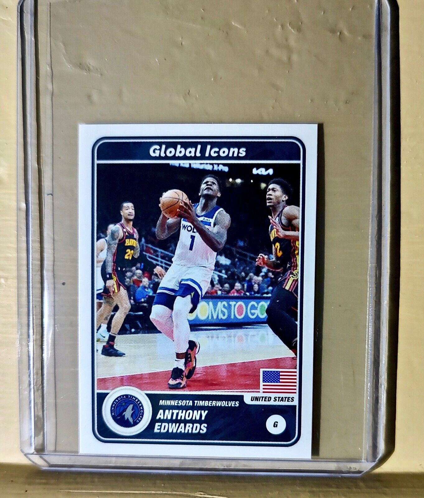 2023-24 Anthony Edwards Panini NBA Basketball #72 Global Icons Sticker