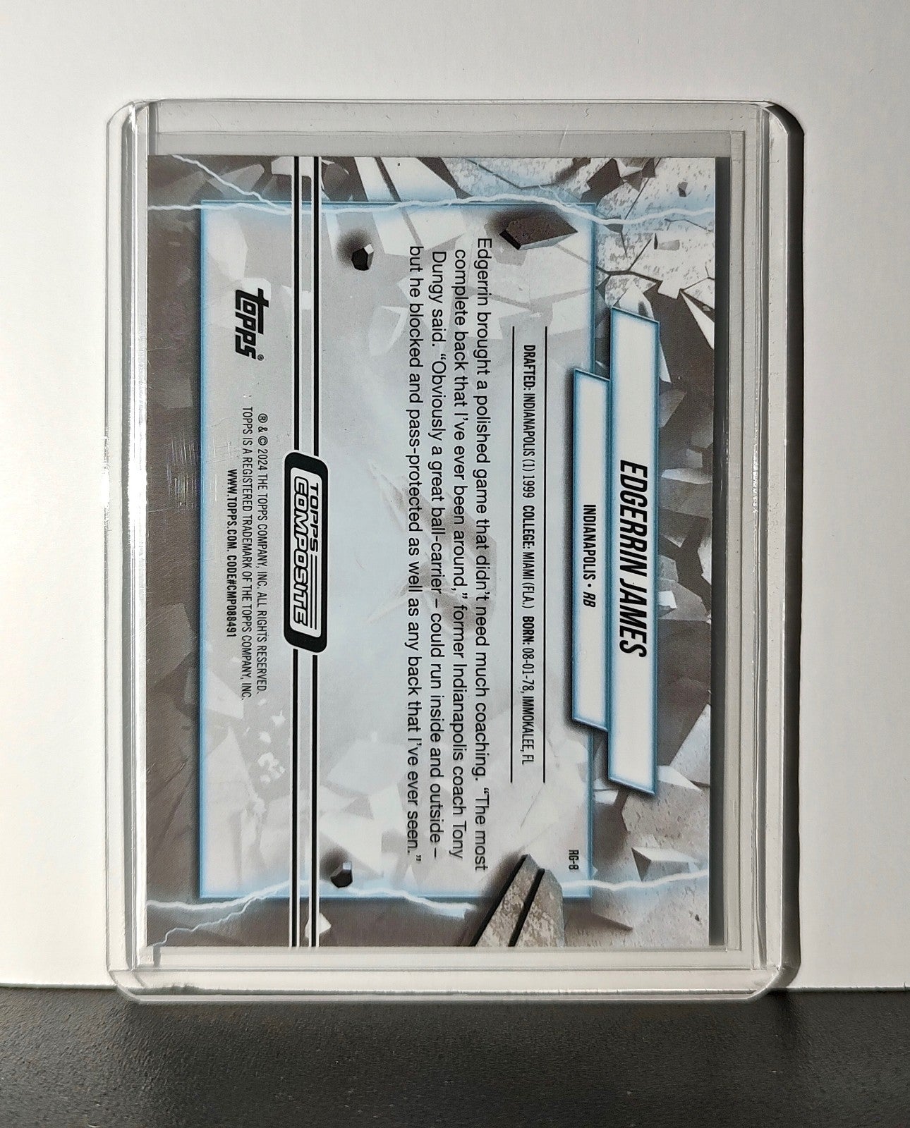 Edgerrin James 2023 Topps Resurgence Grounded NFL #RG-8 Card Indianapolis Colts