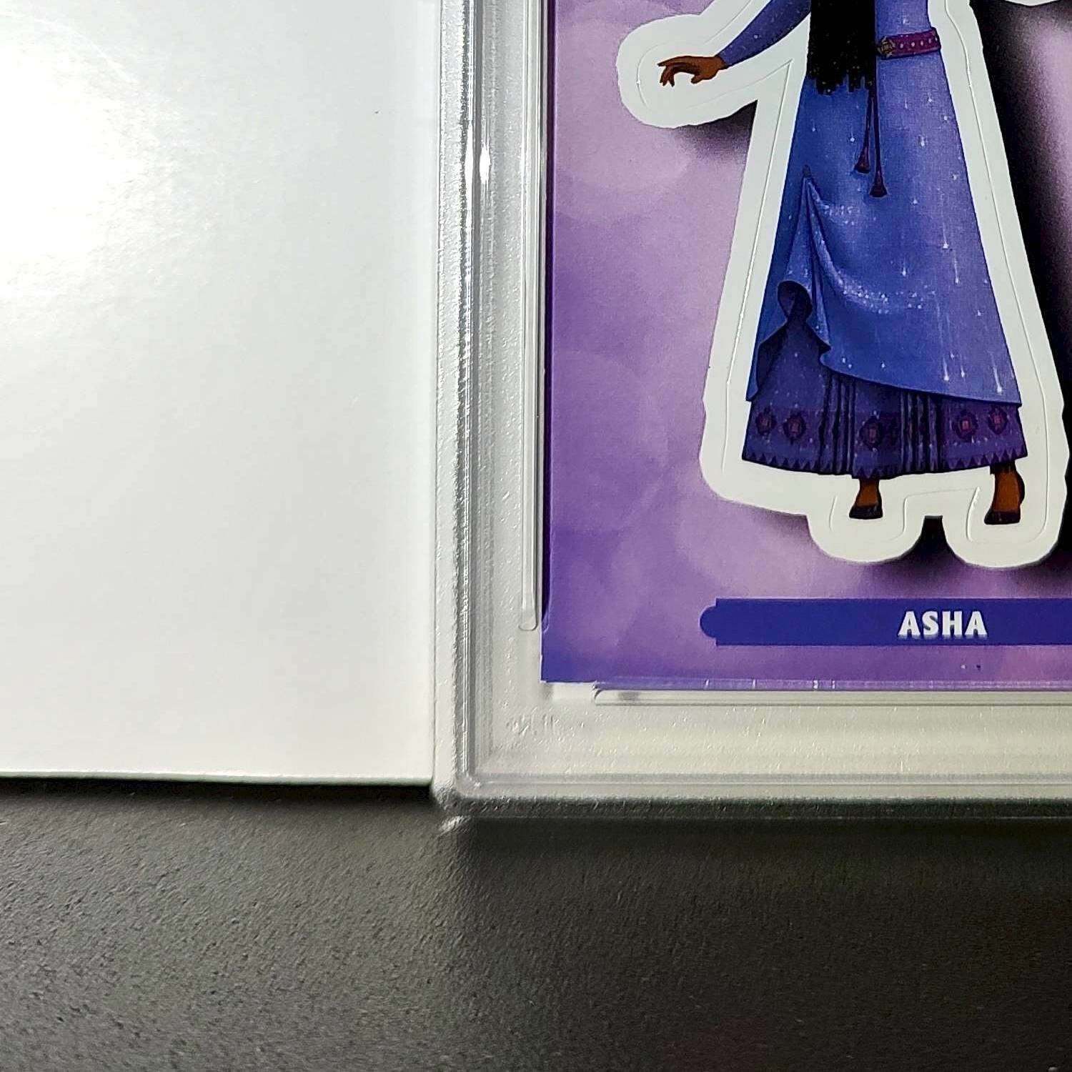 Asha 2025 Topps Disney #ES-25 Enchanted Sticker Card Wish PSA 8