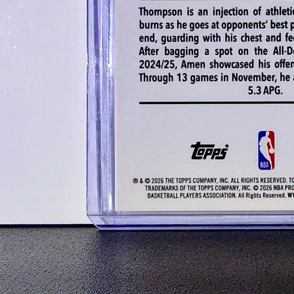 Amen Thompson 2025-26 NBA Topps Chrome Update X-Fractor #44 Card Houston Rockets
