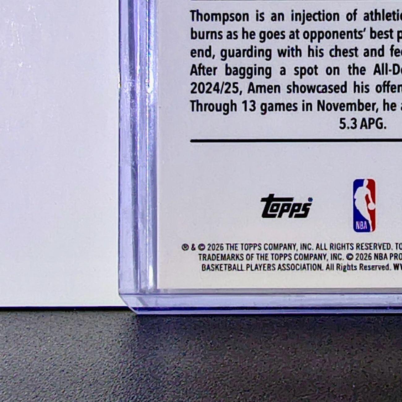 Amen Thompson 2025-26 NBA Topps Chrome Update X-Fractor #44 Card Houston Rockets