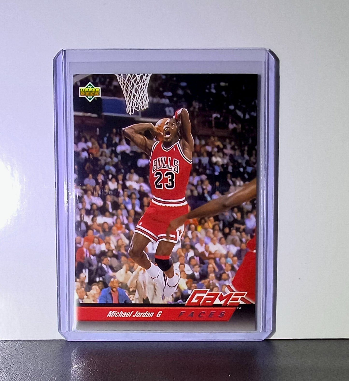 Michael Jordan 1992-93 Upper Deck Game Faces #488 Basketball Card Chicago Bulls