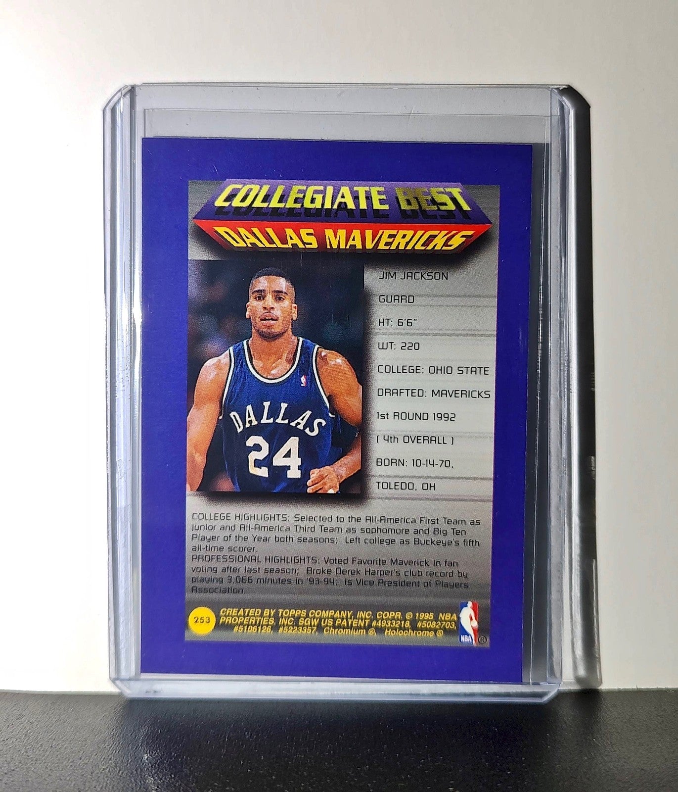 Jim Jackson 1994-95 Topps Finest #253 Collegiate Best