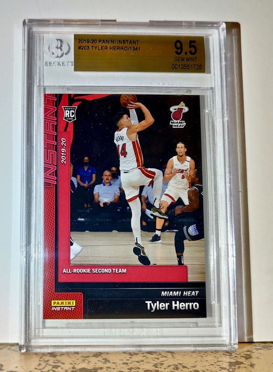 Tyler Herro 2019-20 Panini NBA #203 Rookie Basketball 1 of 1341 BGS 9.5 Gem Heat