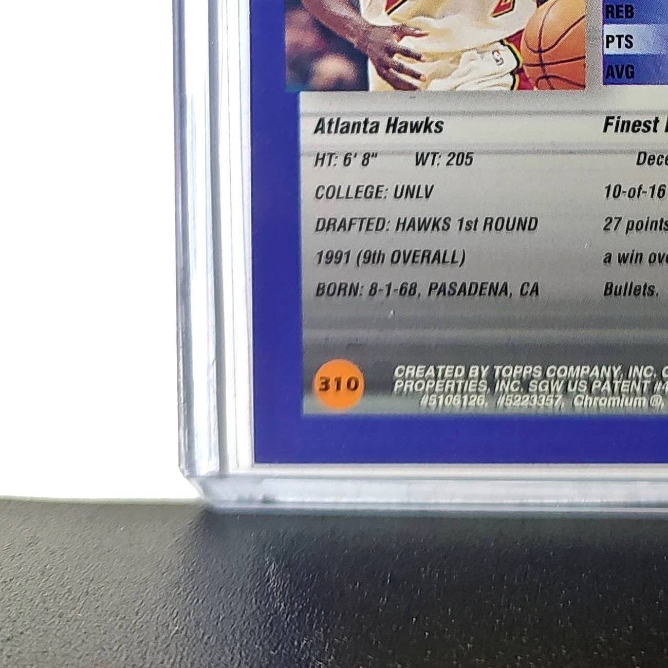 Stacey Augmon 1994-95 Topps Finest #310 Basketball Card