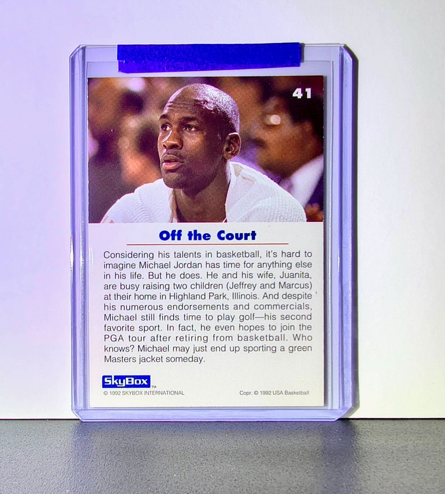 Michael Jordan 1992-93 Skybox USA Basketball #41 Basketball Card Chicago Bulls