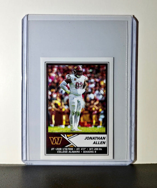 Jonathan Allen 2024 Panini NFL Sticker #352 Washington Commanders