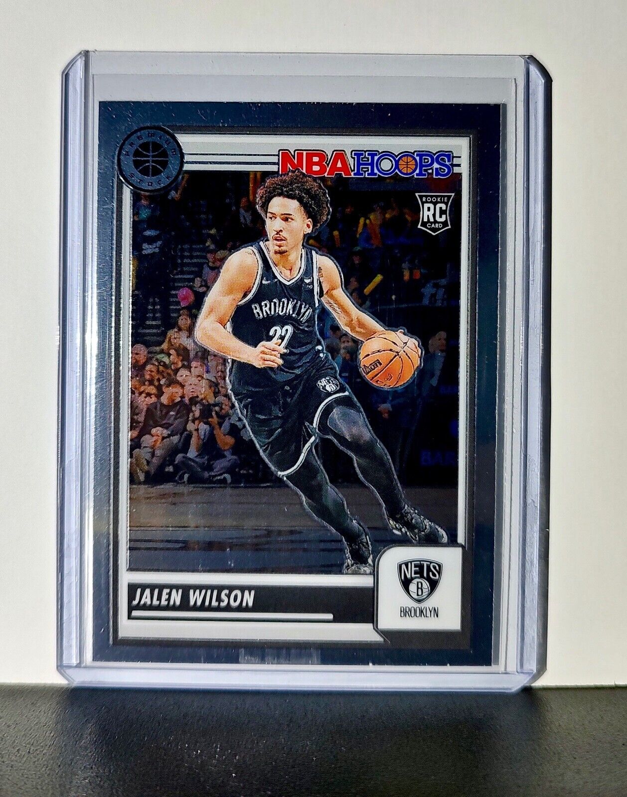 Jalen Wilson 2023-24 Panini Premium Stock NBA Hoops #215 Rookie Card Nets