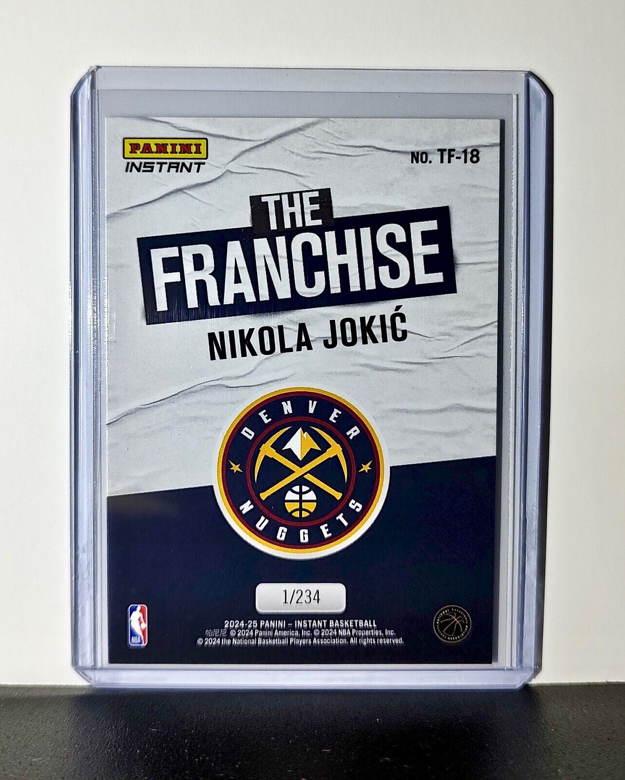 Nikola Jokic 2024-25 Panini The Franchise NBA #18 Card Denver Nuggets 1/234