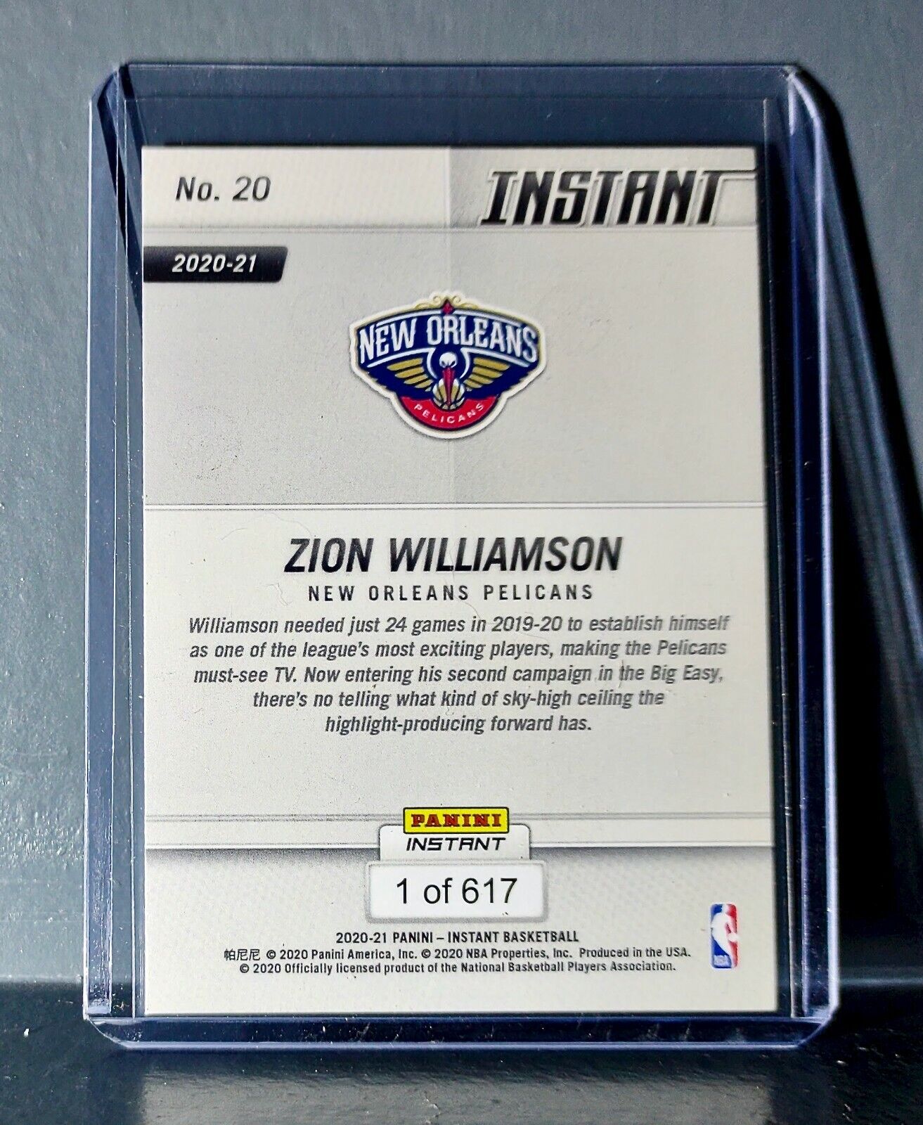 Zion Williamson 2020-21 Panini NBA Tip-Off #20 Basketball Card 1 of 617