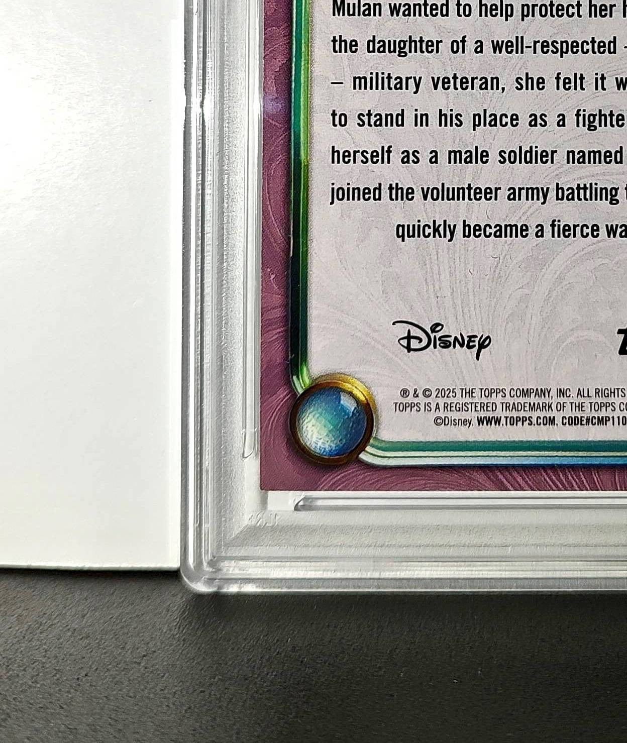 Mulan 2025 Topps Disney Cartoon Princess #158 Card Mulan PSA 9