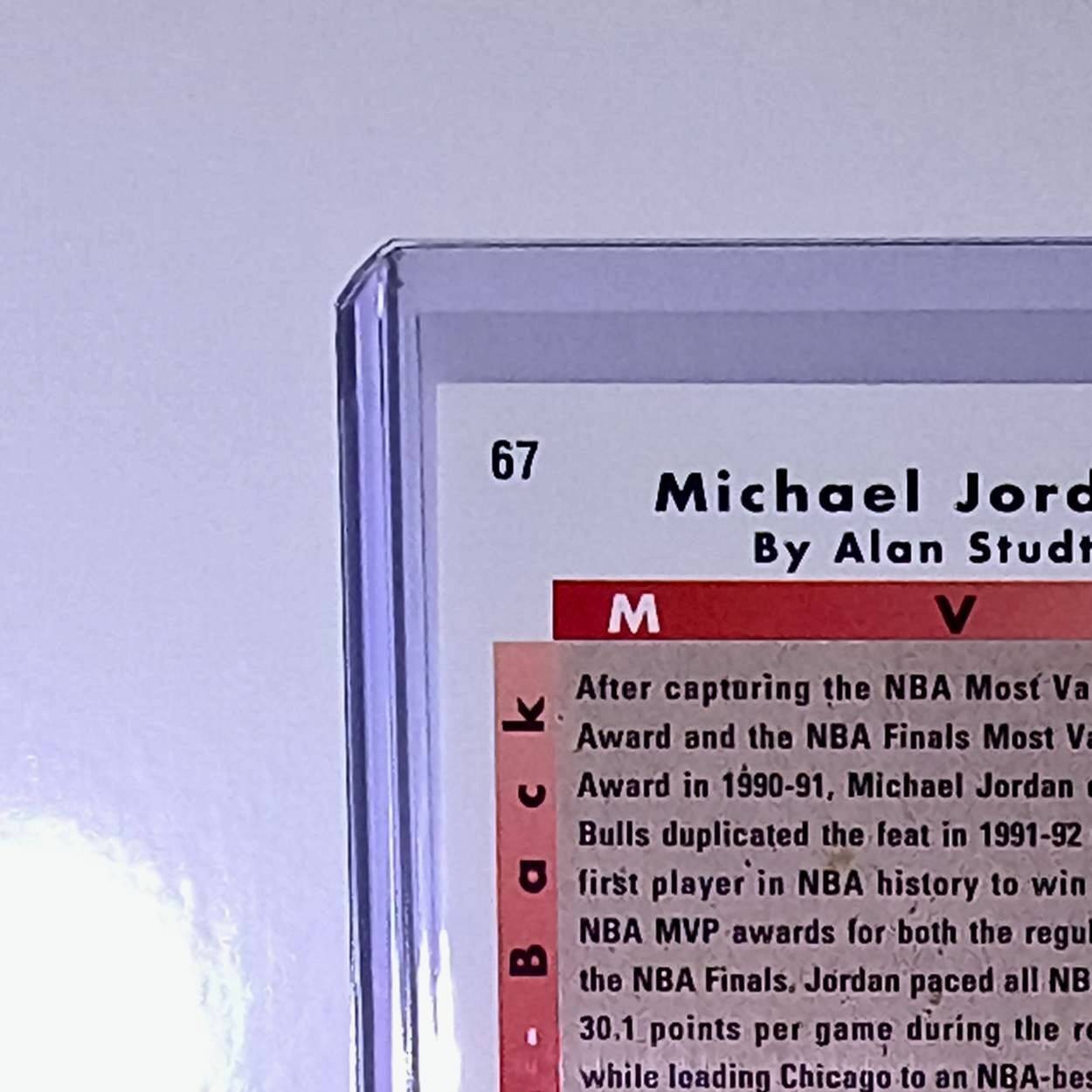 Michael Jordan 1992-93 Upper Deck Back to Back MVP #67 Card Chicago Bulls