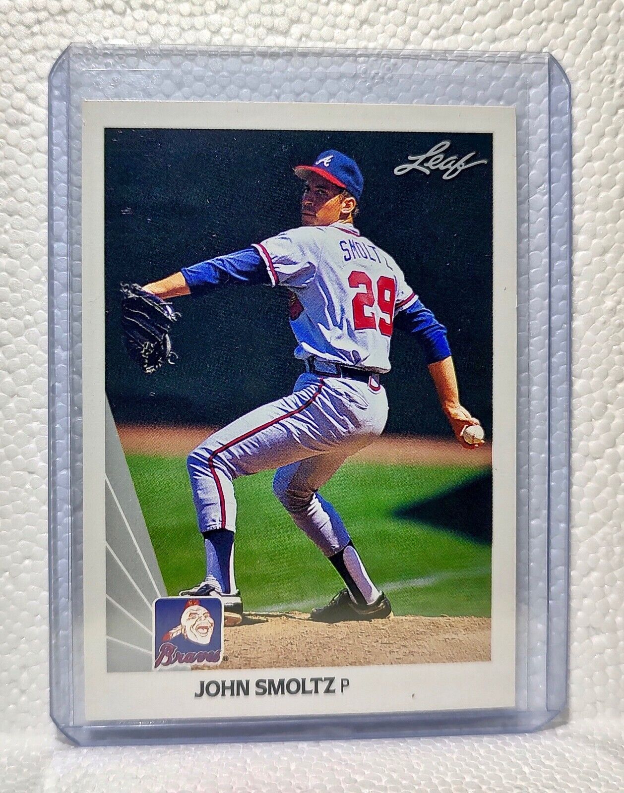 John Smoltz 1990 Leaf MLB #59 Baseball Card Atlanta Braves