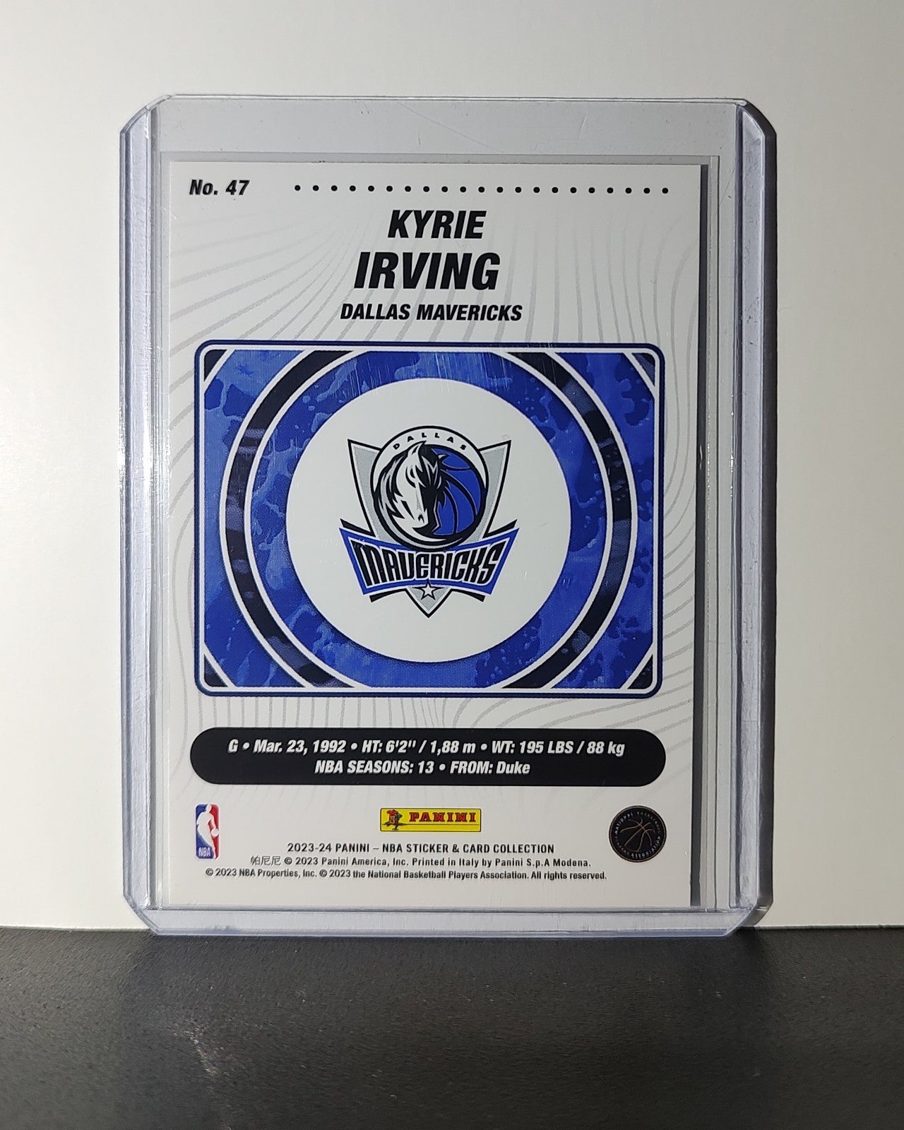 Kyrie Irving 2023-24 Panini NBA Sticker Card #47 Dallas Mavericks