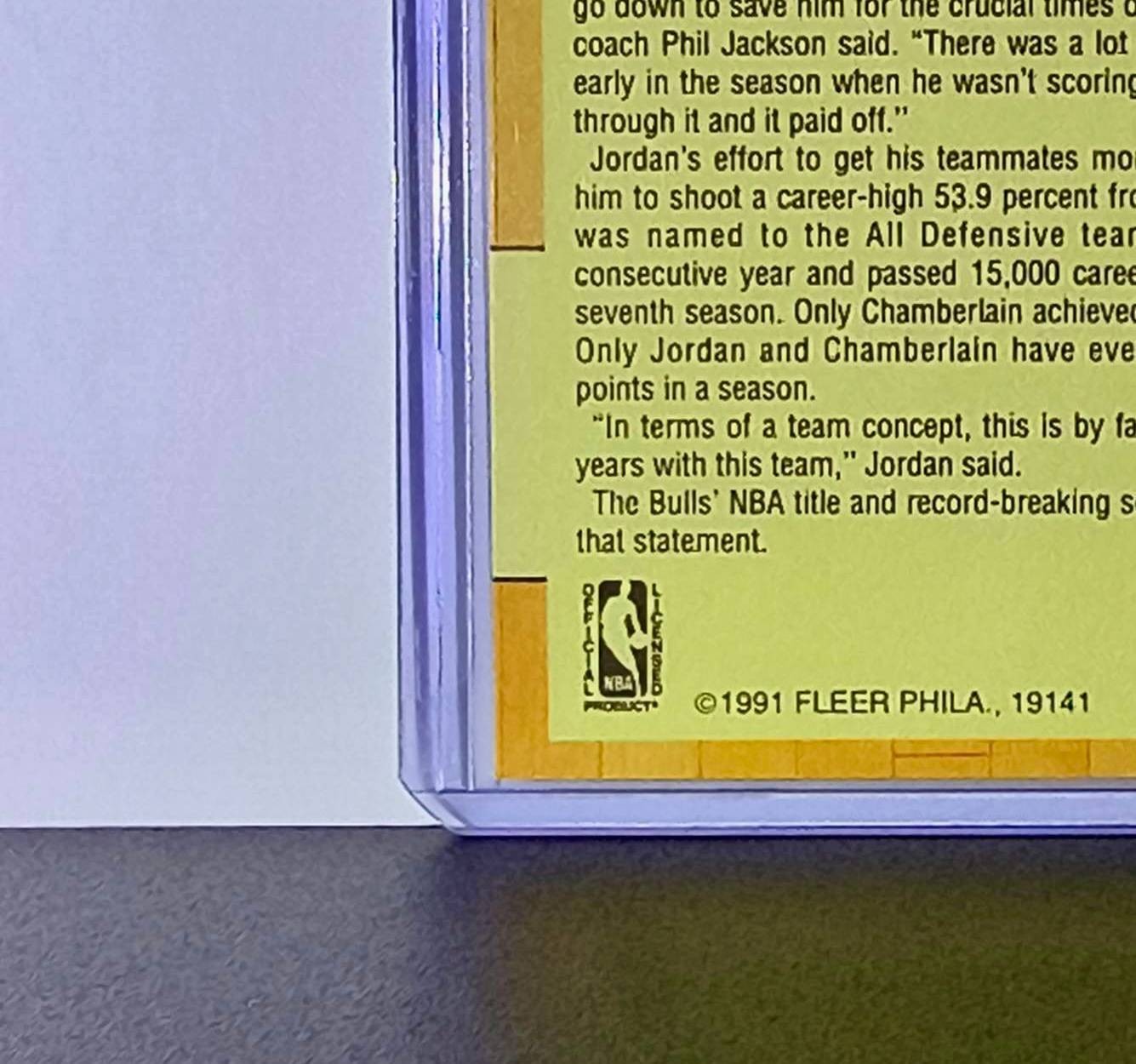 Michael Jordan 1991-92 Fleer All-Star Team #211 Basketball Card Chicago Bulls