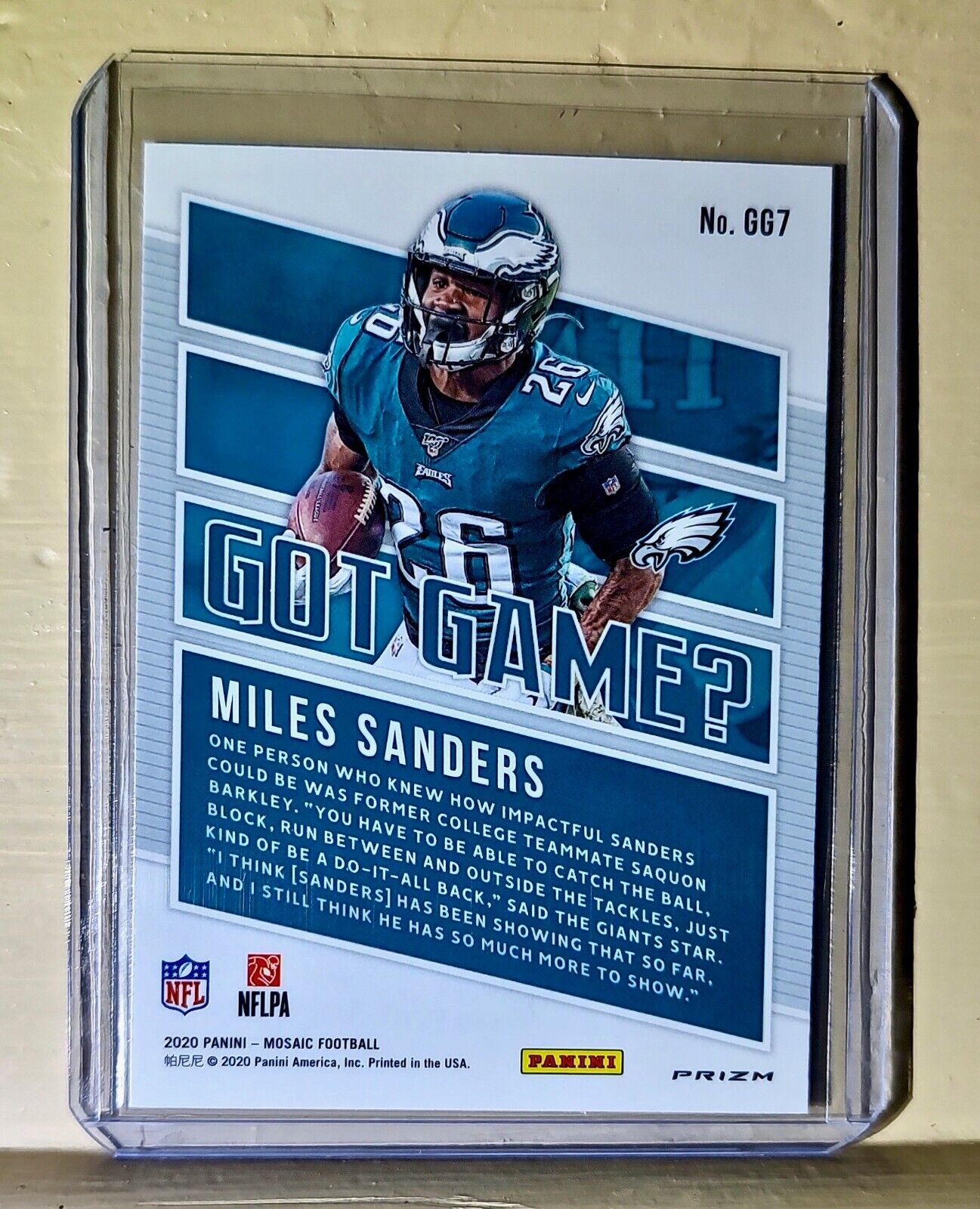 Miles Sanders 2019 Panini Prizm Mosaic Got Game #GG7 NFL Card Eagles