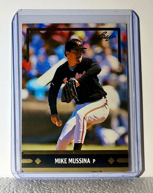 Mike Mussina 1991 Leaf MLB #BC12 Baseball Card Baltimore Orioles