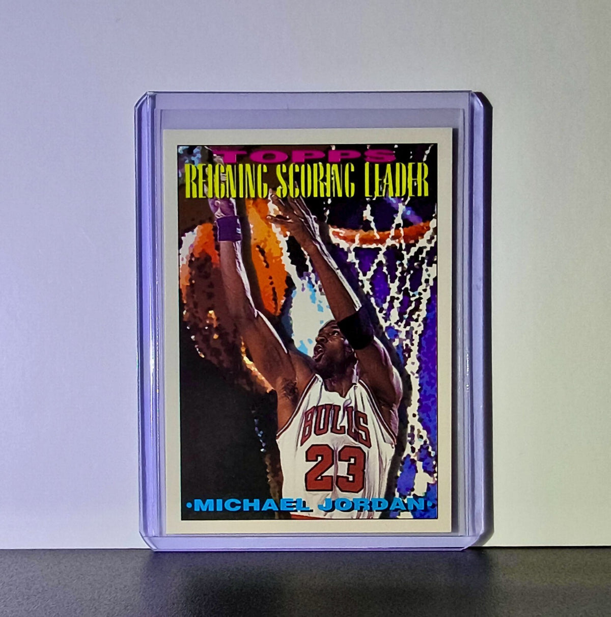 Michael Jordan 1993-94 Topps Reigning Scoring Leader #384 Card Chicago Bulls