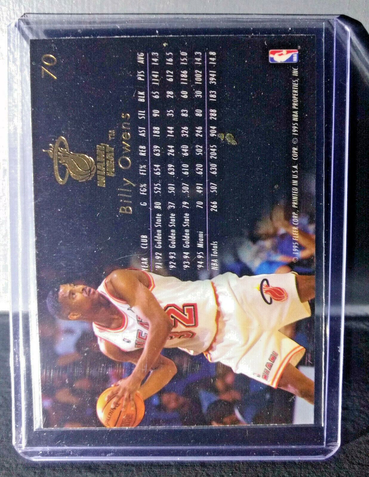 1995-96 Billy Owens Flair #70 Basketball Card