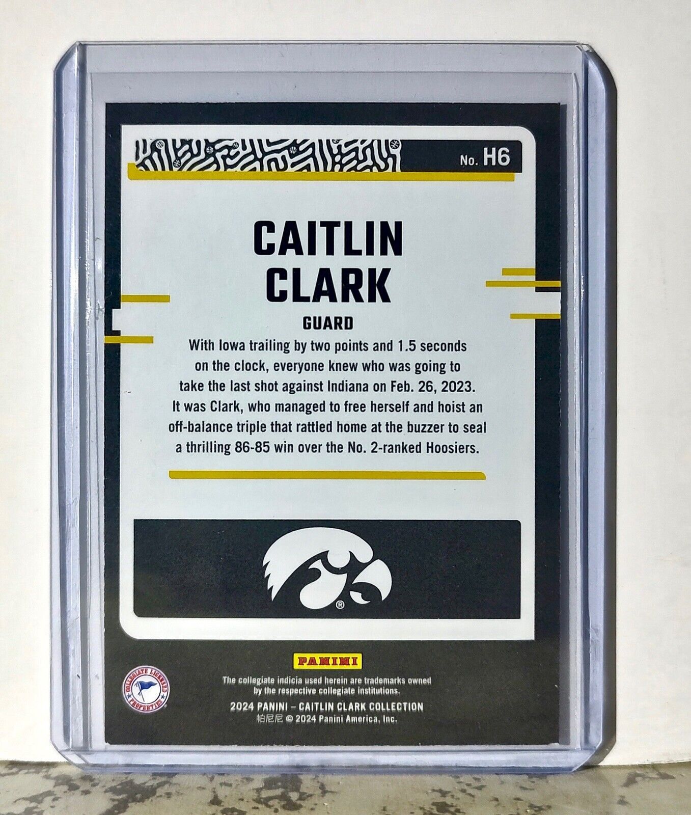 2024 Caitlin Clark Panini Donruss #H6 Highlights Basketball Card Iowa Hawkeyes