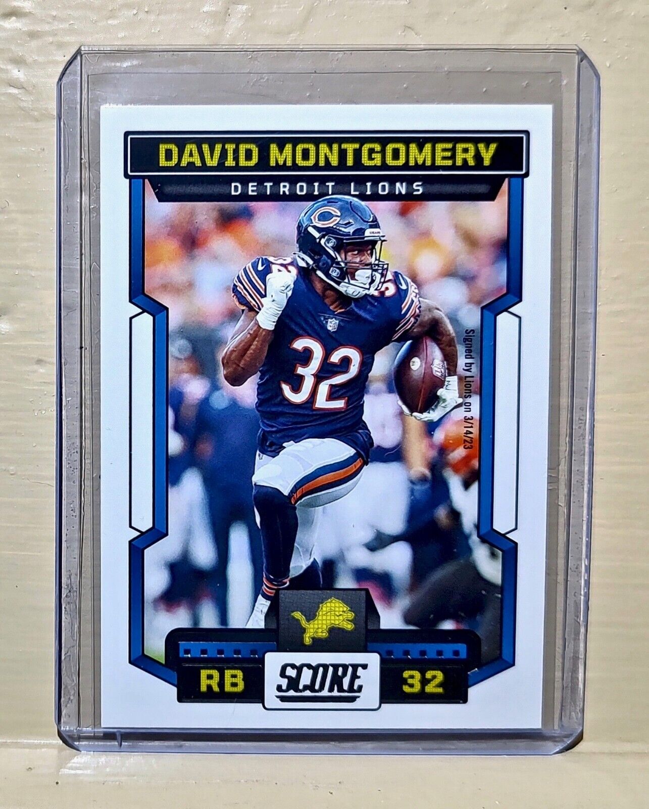 David Montgomery 2023 Panini NFL #100 Score Football Card Detroit Lions