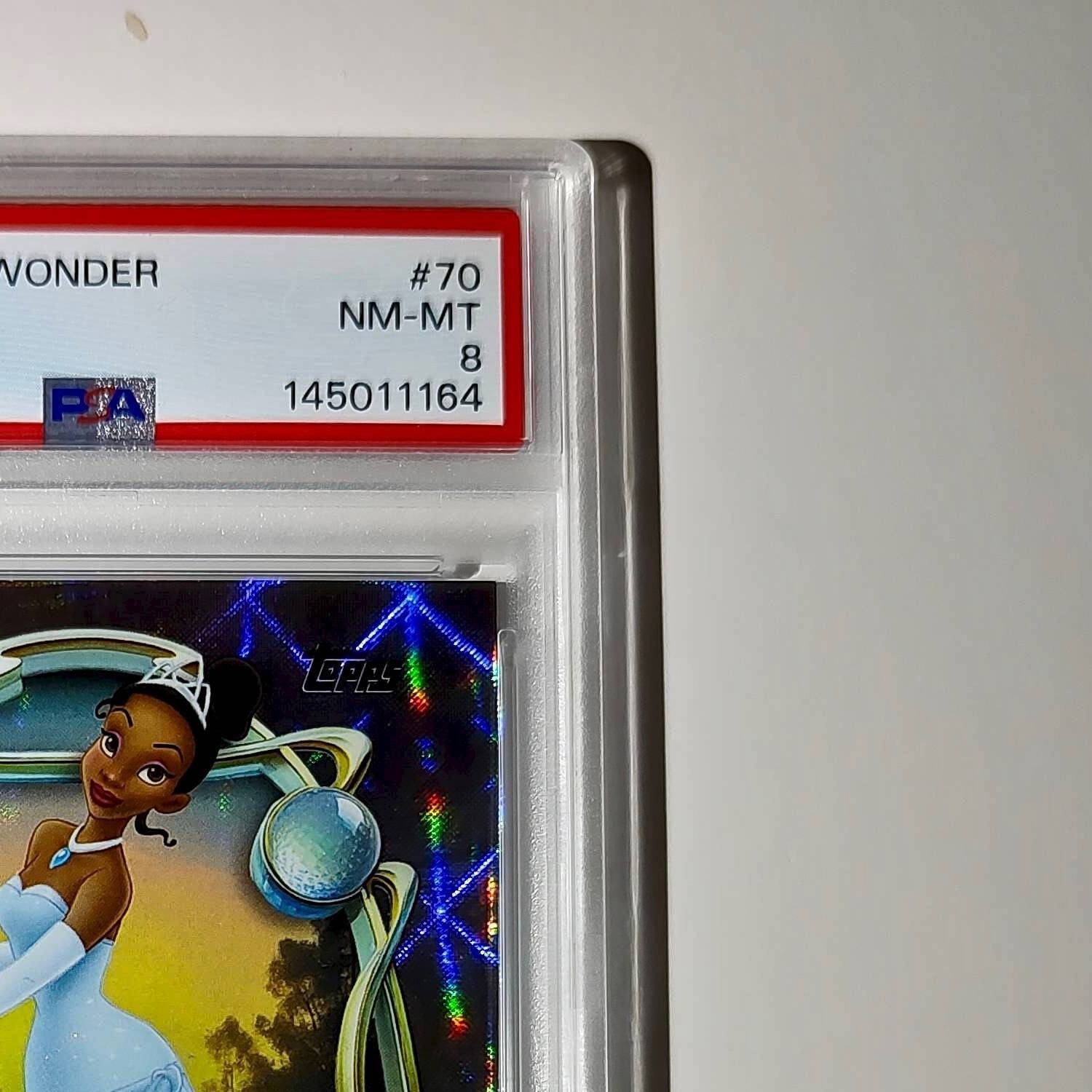 Tiana 2025 Topps Disney #70 Winter Variant Card The Princess and the Frog PSA 8