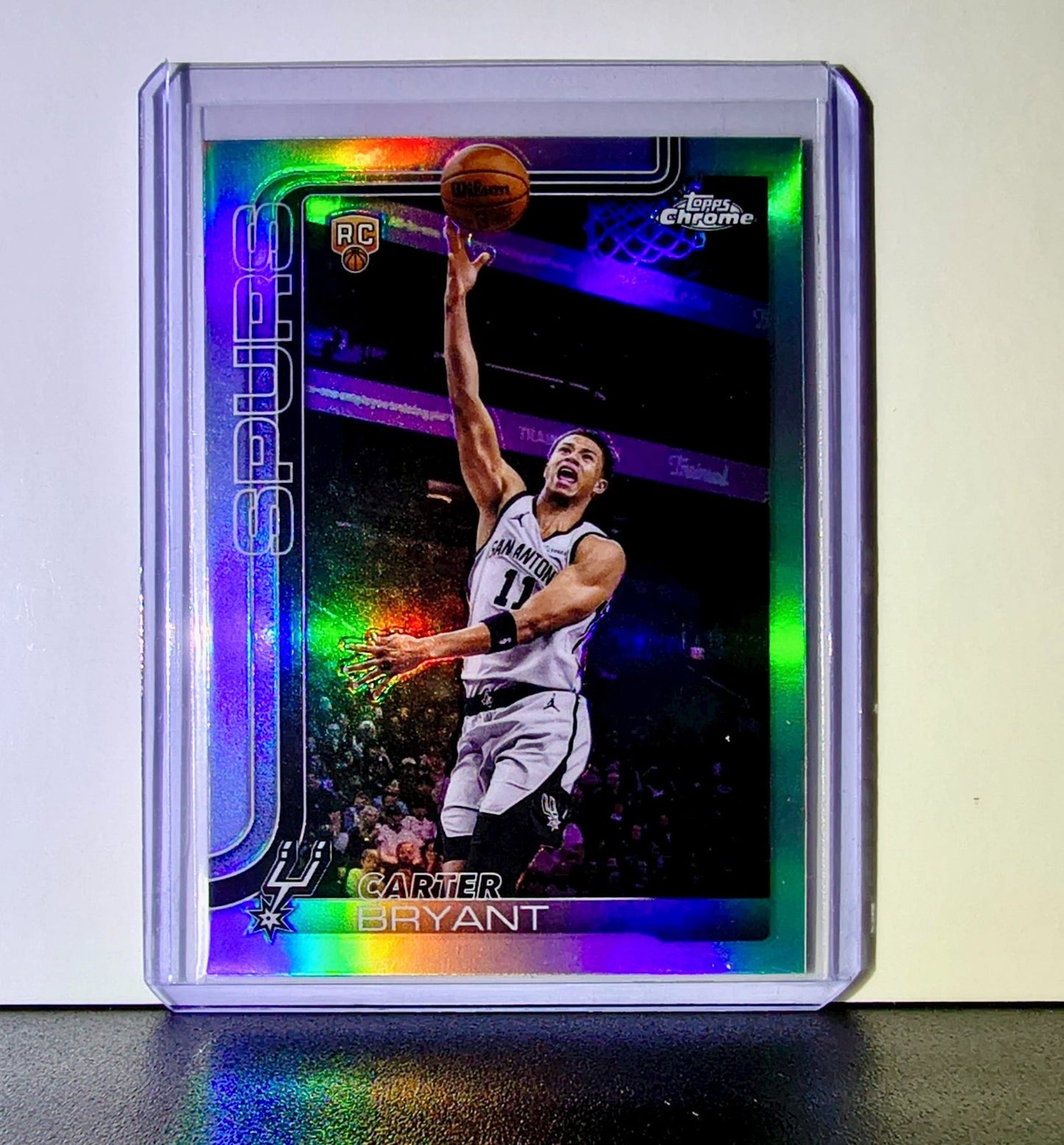 Carter Bryant Rookie 2025-26 NBA Topps Chrome Update Refractor #164 Card Spurs
